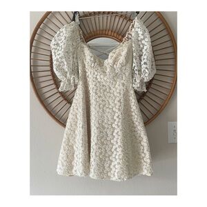 Elegant Cream Mini Dress